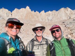 Mt. Whitney Summit
Post two of two. 
Some pro tips so I can post more pictures 😂 because it was just GORGEOUS at every turn. 

Stay at Consultation Lake instead of at Trail Camp. We initially planned on Trail Camp but some nice folks we met on the trail convinced us otherwise. We found a lovely spot with a great view just off the trail. The pro tip: don’t try to get down to the lake. It’s sketchy terrain and not worth the risk. There’s a great source of drinking water just across from Consultation down in the ravine. 

In the Whitney Zone, if you have to poop, you have to poop in a Wag Bag and pack it out with you. People are gross and leave their bags behind, more so in the densely populated camps like Trail Camp. There’s a small brown lake at Trail Camp, and only a small stream just past it. That’s the only water after the aforementioned ravine. There’s none on the way to the summit. The pro tip: Fill up with at least 3L or more if your pace is less than 1mph. The trail is exposed the entire way and the air is dry. You will blast through your water. 

There’s cell service at the edge of the summit. 

If there is storm activity in the area, DO NOT GO. You are a human lightning rod walking around on the top of the mountain. The lighting will find you.