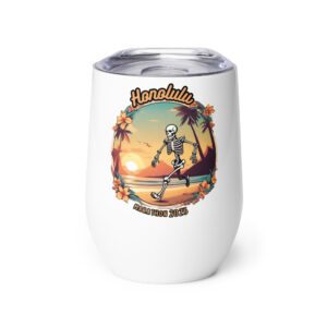Honolulu Marathon single skeleton 2023 wine tumbler