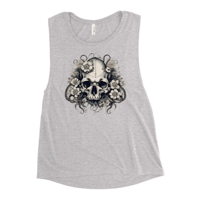 Dark Boho Skull Octopus Ladies’ Muscle Tank - Image 4