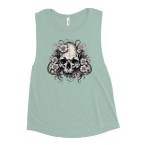 Dark Boho Skull Octopus Ladies’ Muscle Tank - Image 5