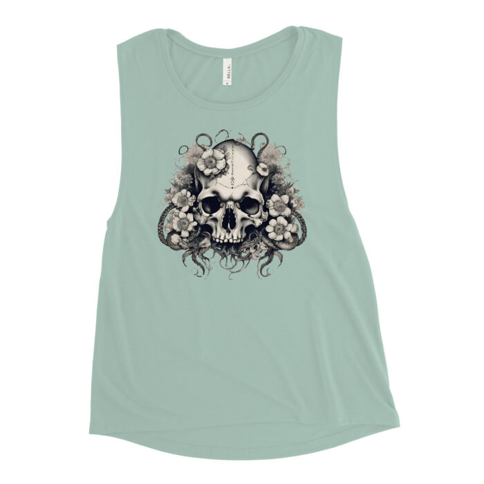 Dark Boho Skull Octopus Ladies’ Muscle Tank - Image 5