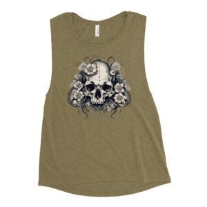 Dark Boho Skull Octopus Ladies’ Muscle Tank - Image 3