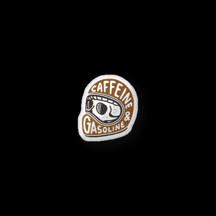 Caffeine and gasoline throw pillow